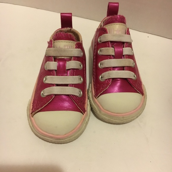 baby pink leather converse
